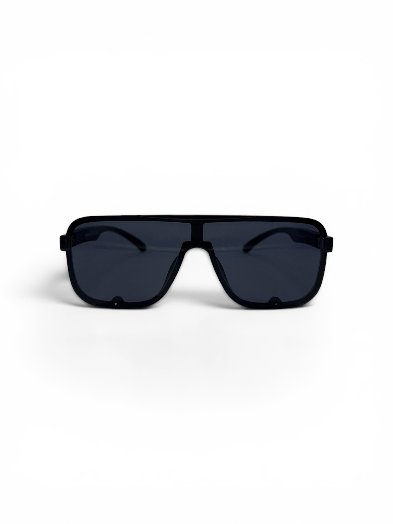 Black sunglasses on a white background