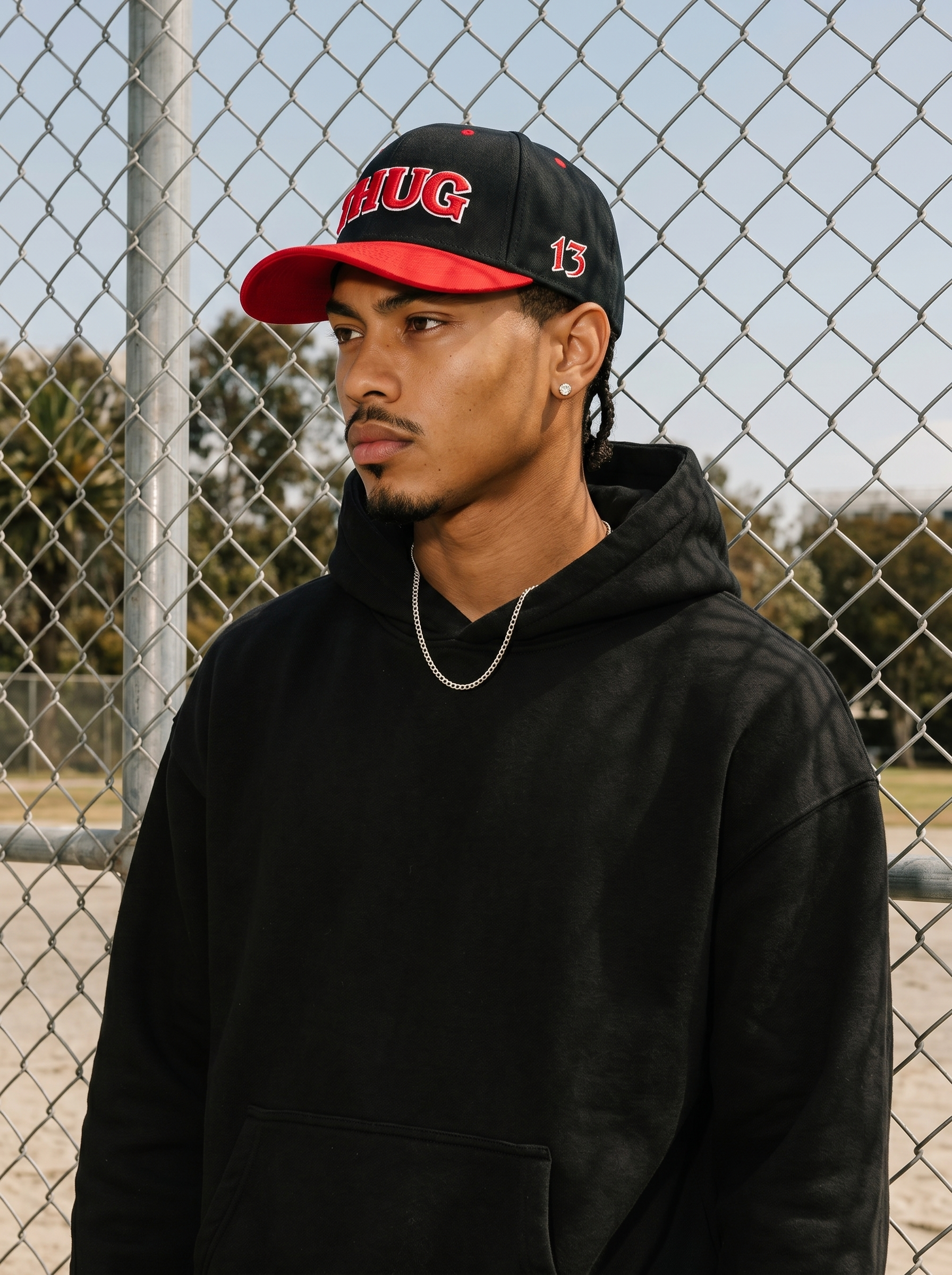 Badfella Thug Cap - Black/Red